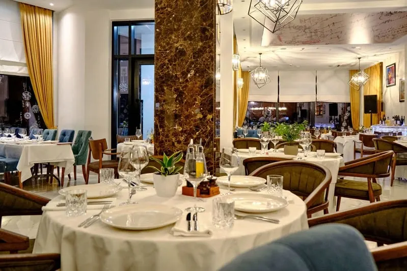 A bright restaurant interior