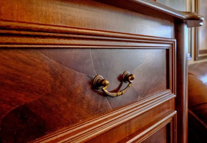 Close detail of warm wood